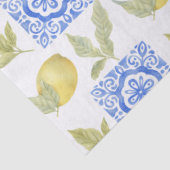 Papier Mousseline Mediterrenean Citrus Lemon pattern (Détail)
