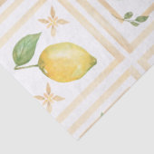 Papier Mousseline Mediterrenean Citrus Lemon pattern (Détail)