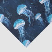 Papier Mousseline Méduse bleu clair (Détail)