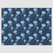 Papier Mousseline Méduse bleu clair (Recto)