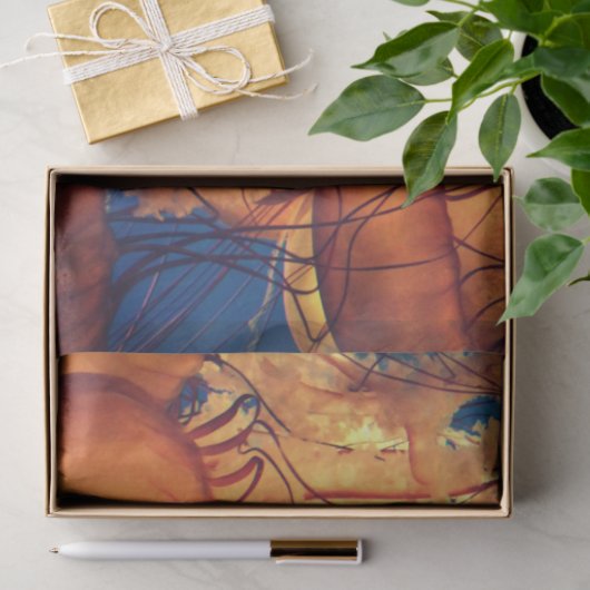 Papier Mousseline Méduse Océan 20x30 Découpage (Cadeau)