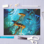 Papier Mousseline Méduses impressionnantes, monde sous-marin (Artisanat)