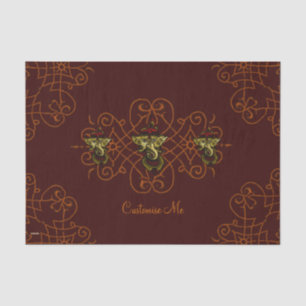 Papier Mousseline Mehndi Ganesha (Rouge)