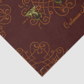 Papier Mousseline Mehndi Ganesha (Rouge) (Détail)