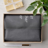 Papier Mousseline Meilleur enseignant jamais Chalkboard Design Idée (Cadeau)