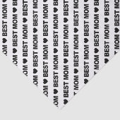 Papier Mousseline Meilleure maman noir sur papier de tissus blanc (Détail)