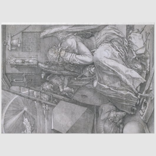 Papier Mousseline Melancholia, Albrecht Durer (Recto)