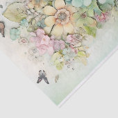 Papier Mousseline Mélange de médias avec papillons (Détail)