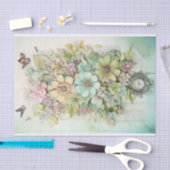 Papier Mousseline Mélange de médias avec papillons (Artisanat)