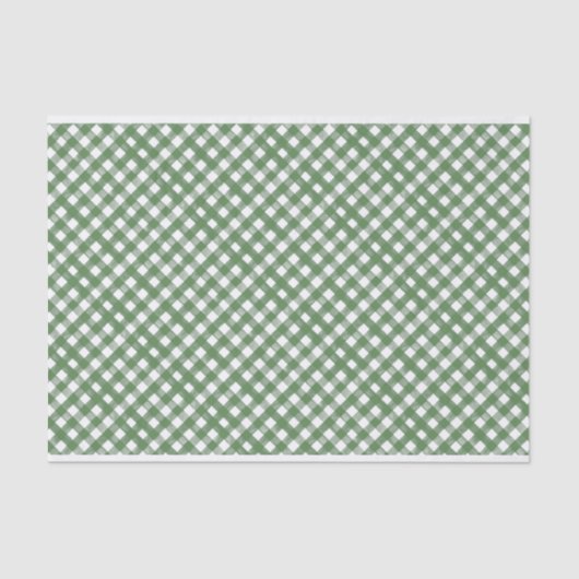 Papier Mousseline Mélange vert EN VICHY peint à la main avec toile (Recto)