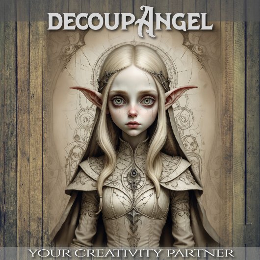 Papier Mousseline Melinda l'elfe - Découpage -