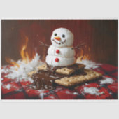 Papier Mousseline Melting Snowman's mores Christmas Decoupage (Recto)