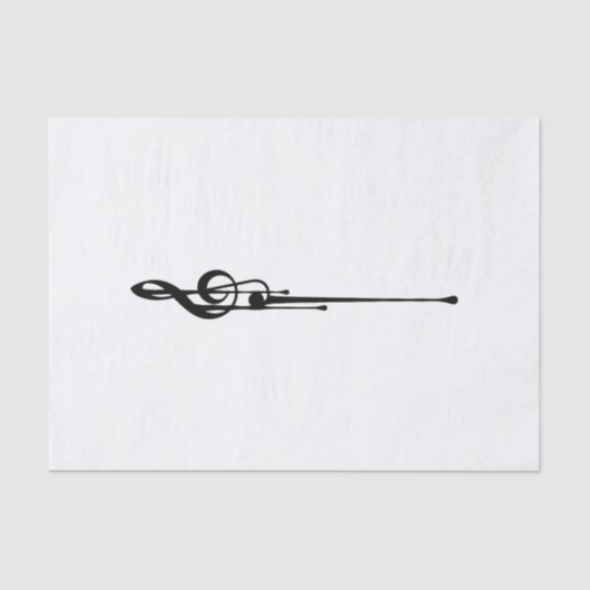 Papier Mousseline MELTPOINT WHITE Hot Black G Clef (Recto)