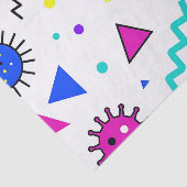 Papier Mousseline Memphis Style Retro Virus Pattern Neon (Détail)