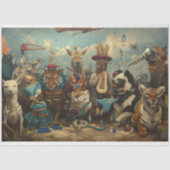 Papier Mousseline Ménagerie musicale des animaux Découpage (Recto)