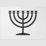 Papier Mousseline Menorah juive (symbole du judaïsme)<br><div class="desc">Ce dessin illustre une menorah, utilisée par les Juifs pour célébrer les huit jours fériés d'Hanoukka. La menorah est un chandelier à neuf branches qui est allumé pendant Hanoukka. Huit des neuf branches ont des lumières (bougies ou lampes à huile) qui symbolisent les huit nuits du jour férié ; chaque...</div>