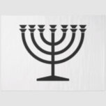 Papier Mousseline Menorah juive (symbole du judaïsme)<br><div class="desc">Ce dessin illustre une menorah, utilisée par les Juifs pour célébrer les huit jours fériés d'Hanoukka. La menorah est un chandelier à neuf branches qui est allumé pendant Hanoukka. Huit des neuf branches ont des lumières (bougies ou lampes à huile) qui symbolisent les huit nuits du jour férié ; chaque...</div>