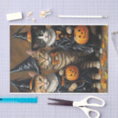 Papier Mousseline Meow-loween : Trick-or-Trakers Chats Découpage (Artisanat)