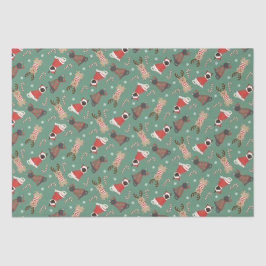 Papier Mousseline Meowy Christmas Cats (Recto)