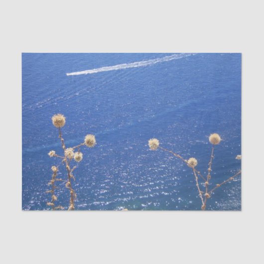 Papier Mousseline Mer bleue grecque (Recto)