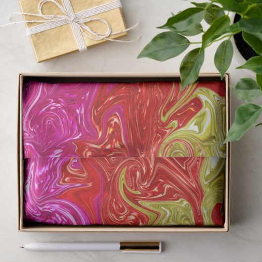 Papier Mousseline Mer De Flammes (Cadeau)