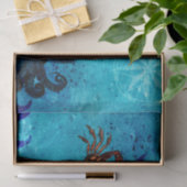 Papier Mousseline Mer Noire vintage Bleue Profond (Cadeau)