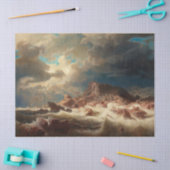Papier Mousseline Mer orageuse avec épave (par Marcus Larson) (Artisanat)