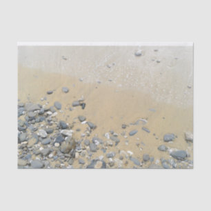 Papier Mousseline Mer, sable et cailloux