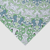 Papier Mousseline Mer Vert et Bleu Côte Motif Mandala (Détail)