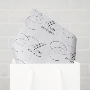 Papier Mousseline Merci Beaucoup Elegant Merci de calligraphie