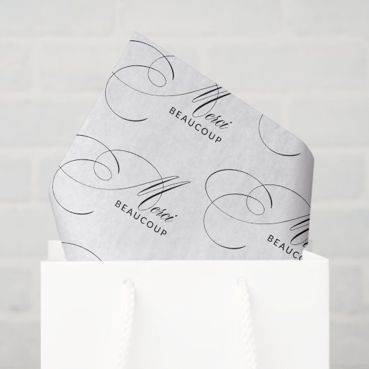Papier Mousseline Merci Beaucoup Elegant Merci de calligraphie (Sac cadeau)
