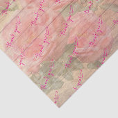 Papier Mousseline Merci client Roses et oiseaux (Détail)