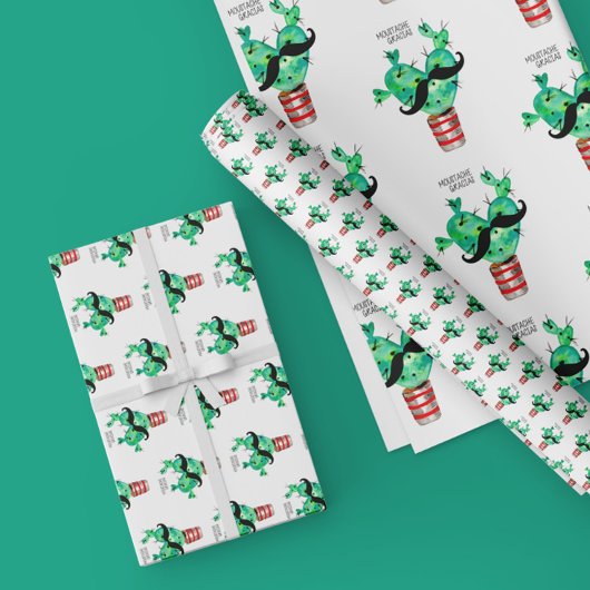 Papier Mousseline Merci Coeur Cactus amusant