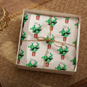 Papier Mousseline Merci Coeur Cactus amusant