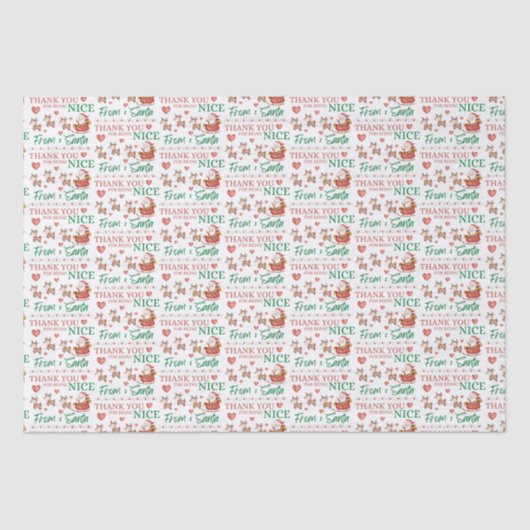 Papier Mousseline Merci D'Être Nice De Père Noël Tissue Paper (Recto)