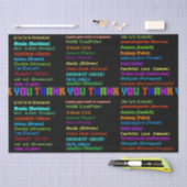 Papier Mousseline Merci en 30 langues Appréciation (Artisanat)