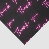 Papier Mousseline Merci Fun Moderne Pink Neon Script (Détail)