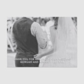 Papier Mousseline Merci Message Mariage Photo papier Tissu (Recto)