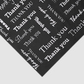 Papier Mousseline Merci noir et blanc (Détail)