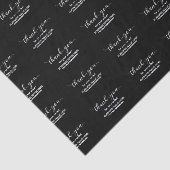 Papier Mousseline Merci personnalisé noir et blanc (Détail)