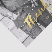 Papier Mousseline Merci photo mariage Gold Script papier tissu (Détail)