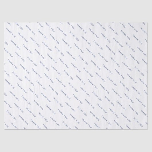 Papier Mousseline Merci simple Bleu Bleu Bleu (Recto)