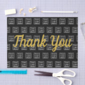 Papier Mousseline Merci sur Black Your Logo (Artisanat)