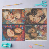 Papier Mousseline Mère Enfant Artiste Artiste Collage Découpage 3 (Artisanat)