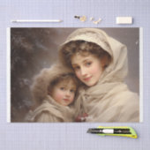 Papier Mousseline Mère et enfant victorien (Artisanat)