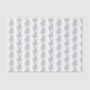 Papier Mousseline Mère Hen nichant sur l'oeuf monogramme
