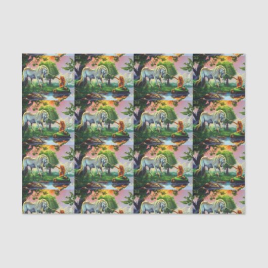 Papier Mousseline mermaid et unicorne (Recto)