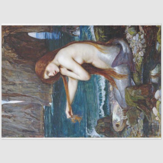 Papier Mousseline Mermaid, John William Waterhouse (Recto)