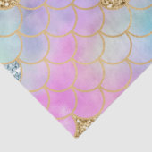 Papier Mousseline Mermaid Parties scintillant d'or rose violet      (Détail)