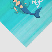 Papier Mousseline Mermaid princesse aquamarine eau de mer (Détail)